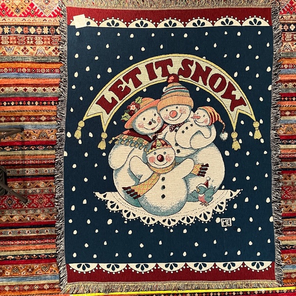 Mary Engelbreit Tapestry Throw with Fringe - Picture 1 of 8